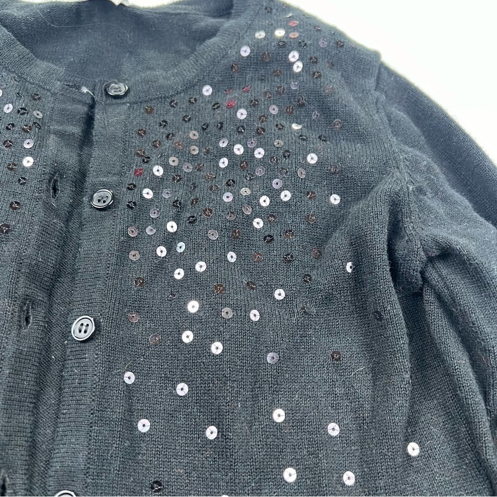 Wonder Nation - Girls Sequin Sweater - Black - Medium (7-8)